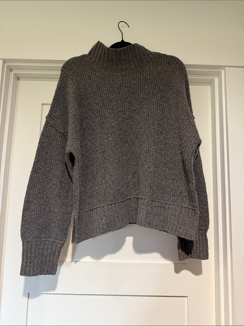 NWOT Women's Charcoal Mock Neck Knit Sweater